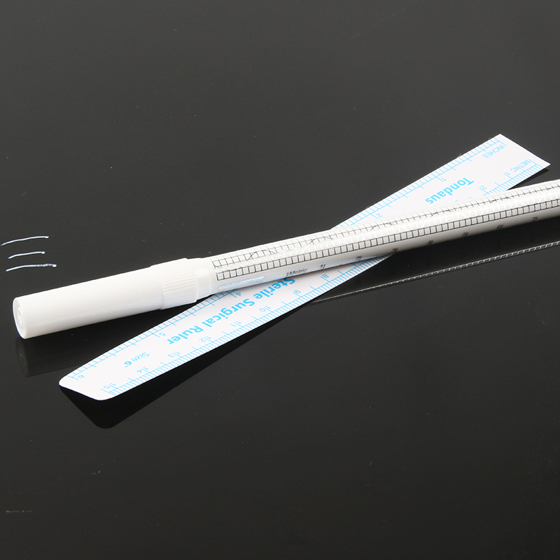 permanent makeup microblading supplies medical tattoo marker pen surgical skin marker pen with ruler
