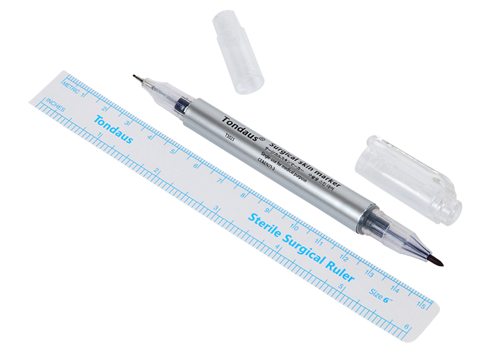 2021 Makeup Accessories Surgical Skin Marker Pen With Ruler for Permanent makeup eyebrow marker