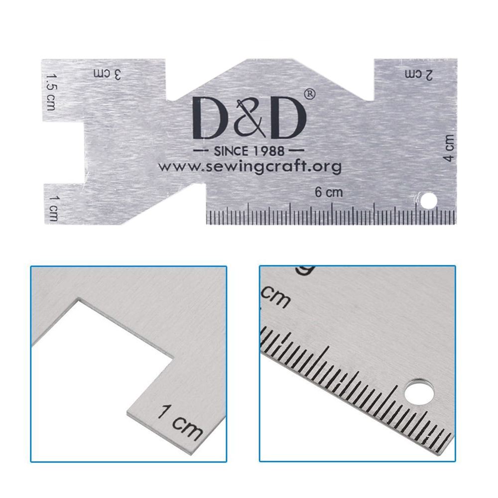 Metal Sewing Measuring Gauge Quilting Rulers for Cutting Fabric Patchwork Ruler Tool