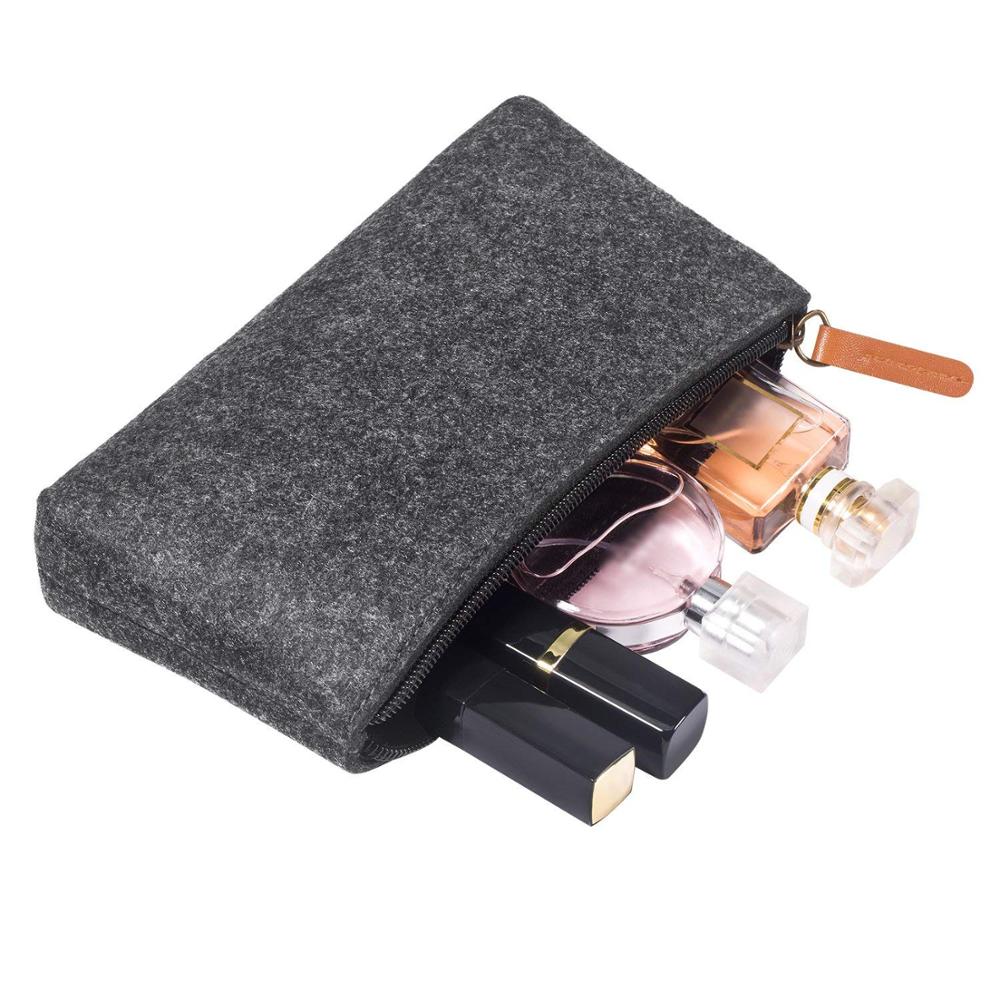 4 Piece Travel Bag Makeup Organizer Bag Felt Pen Sleeve