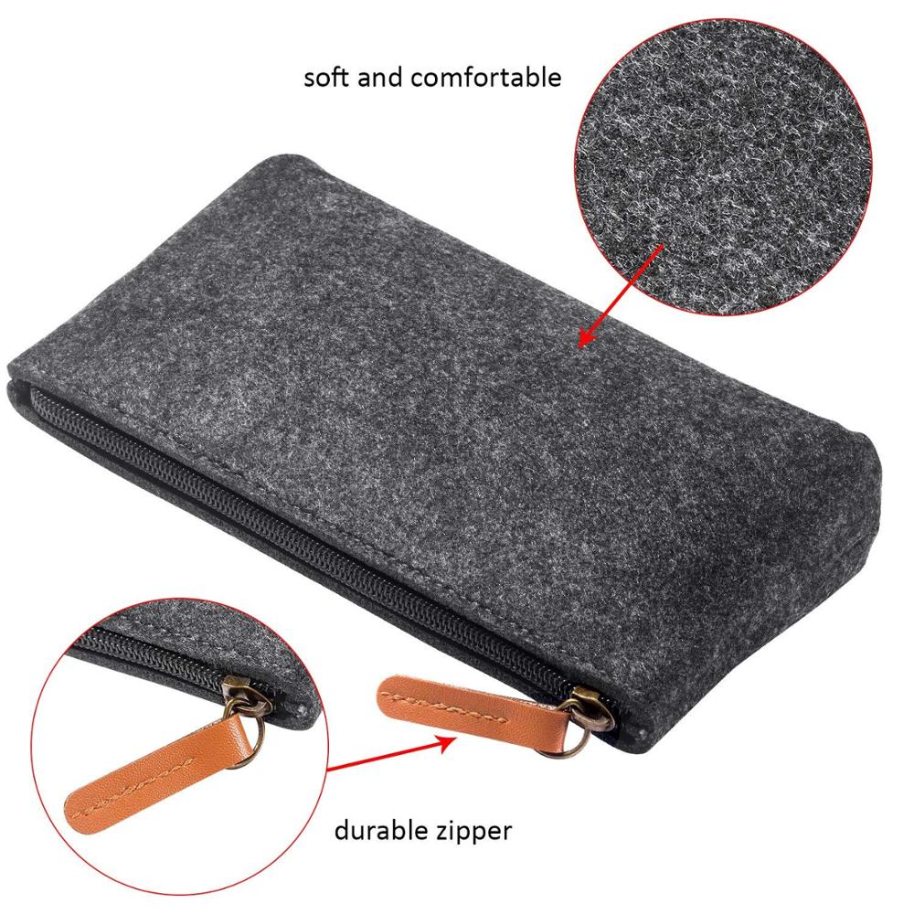 4 Piece Travel Bag Makeup Organizer Bag Felt Pen Sleeve
