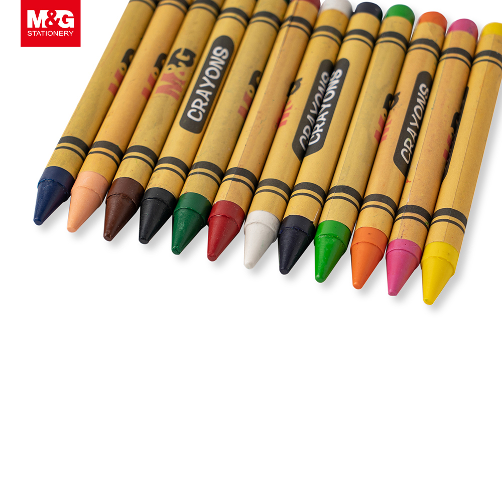 M&G Art Jumbo Crayon set 12 in 1 washable artist painting student kids school stationery multi color wax cratons set