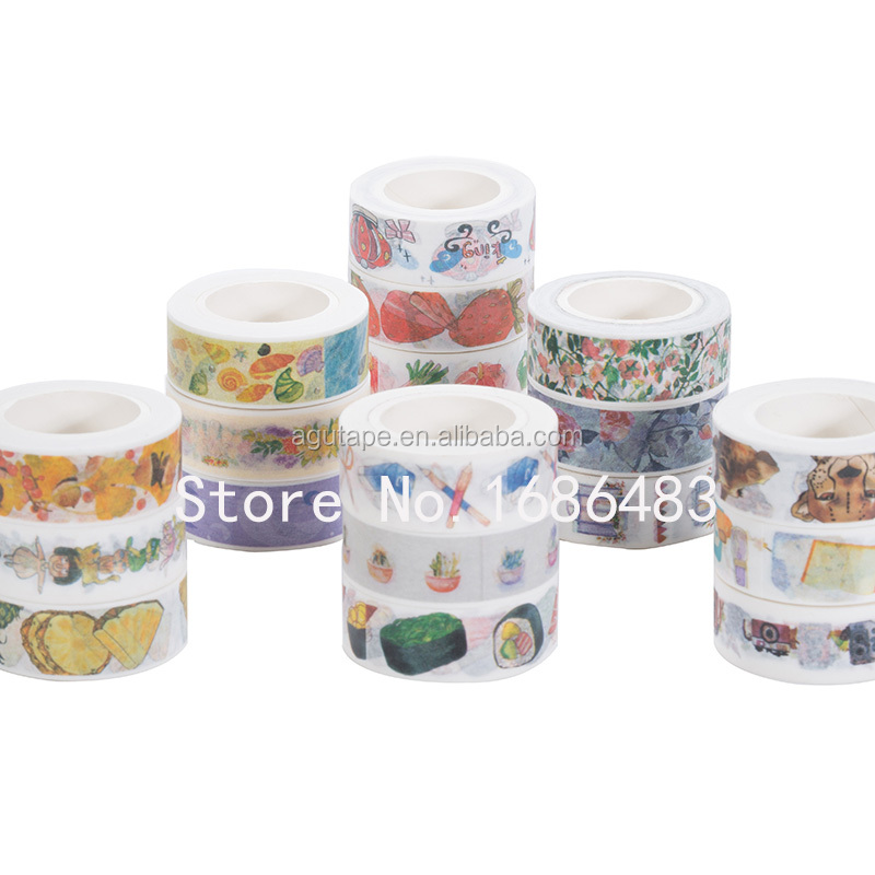 New patterns Japanese with colorful designs rice washi tape
