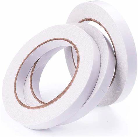 Tissue material sealing double sided tape for courier bags