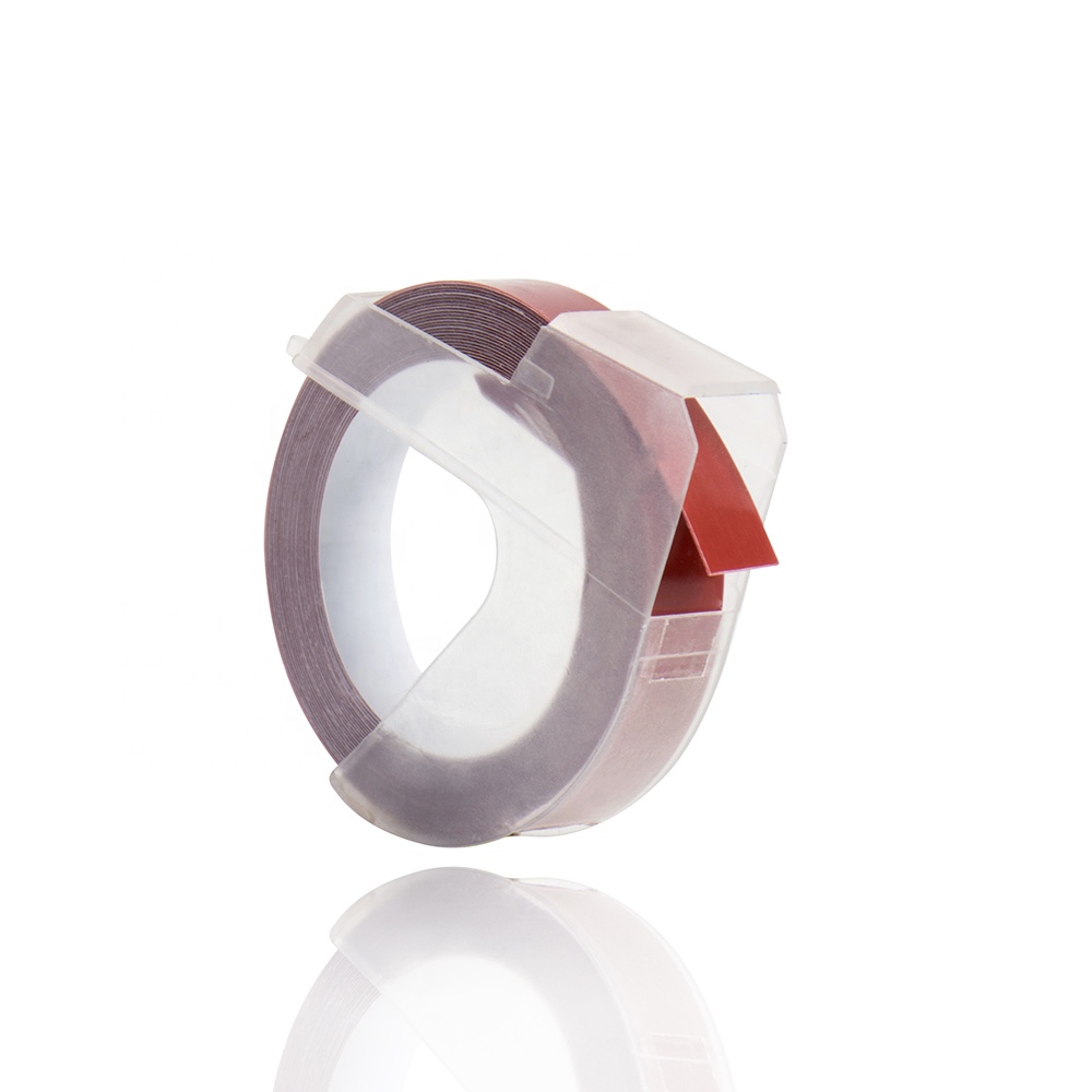 3D Embossing Label Tape Maroon Color 6mm*3m compatible for DYMO and MOTEX