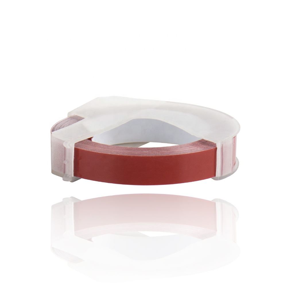 3D Embossing Label Tape Maroon Color 6mm*3m compatible for DYMO and MOTEX