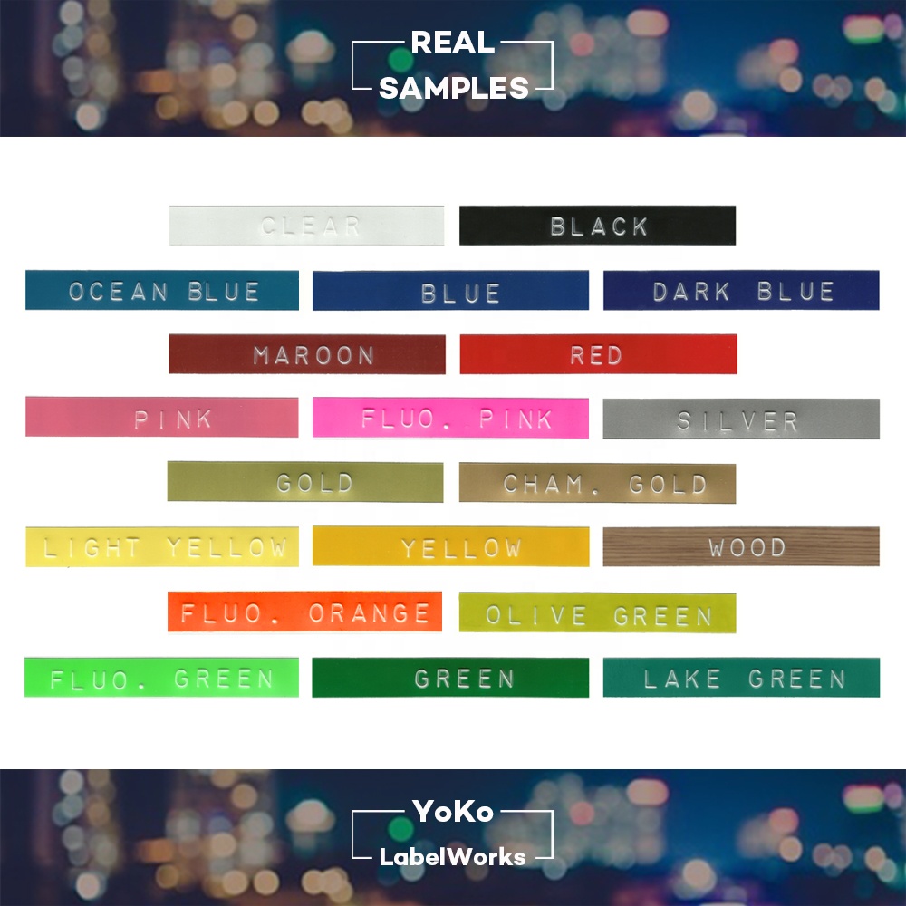 3D Embossing Label Tape Yellow Color 6mm*3m compatible for DYMO and MOTEX