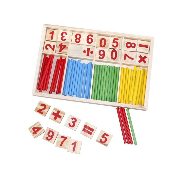 Hot sell les jouet hunter Montessori materiales wooden educational toys Early math toy Numerical Rods