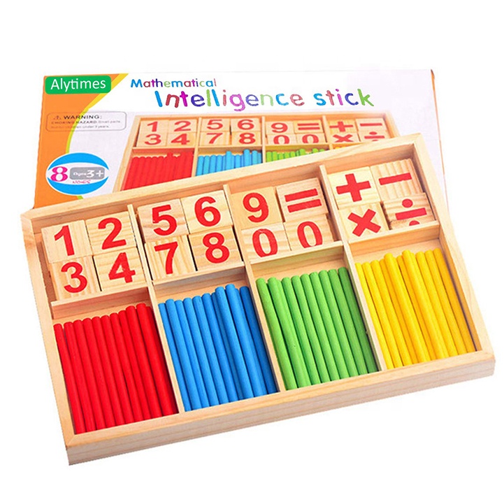 Hot sell les jouet hunter Montessori materiales wooden educational toys Early math toy Numerical Rods