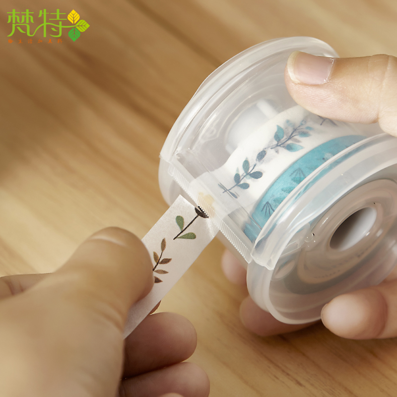 Simple circular portable paper tape cutter cylindrical convenient tape cutter