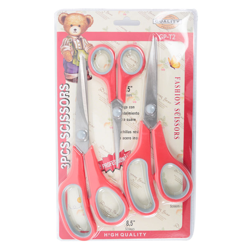 Golden Phoenix 3PCS Stainless Steel Office Scissors Paper Cutting Shears Student Craft Stationery Scissors Set