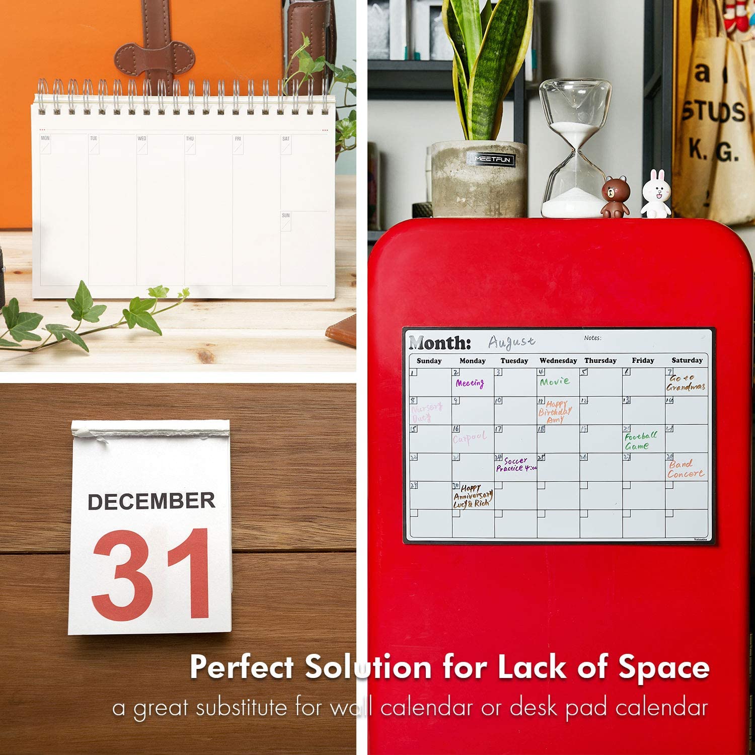 Refrigerator Calendar Magnetic Dry Erase Calendar Whiteboard Calendar for Refrigerator Planner