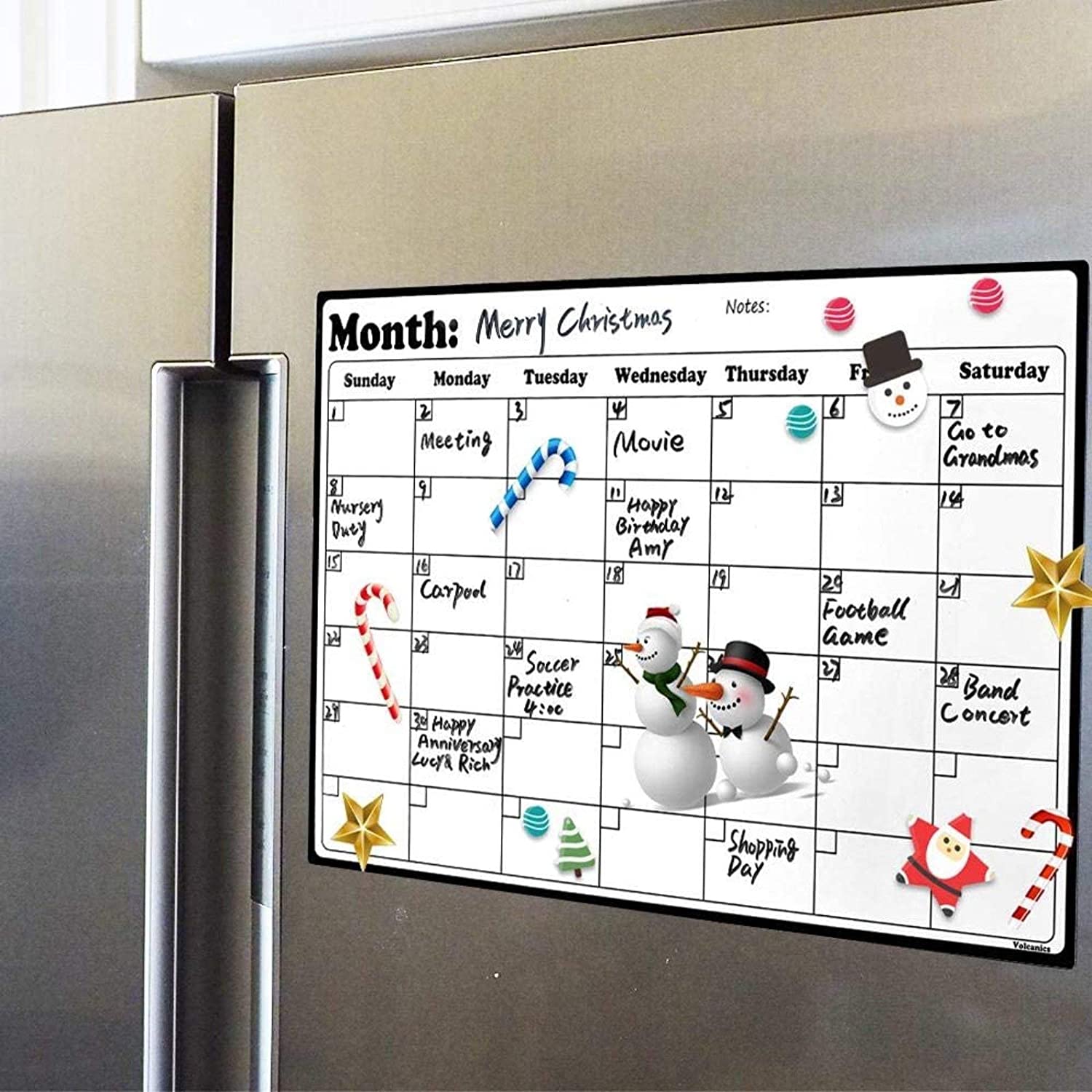 Refrigerator Calendar Magnetic Dry Erase Calendar Whiteboard Calendar for Refrigerator Planner