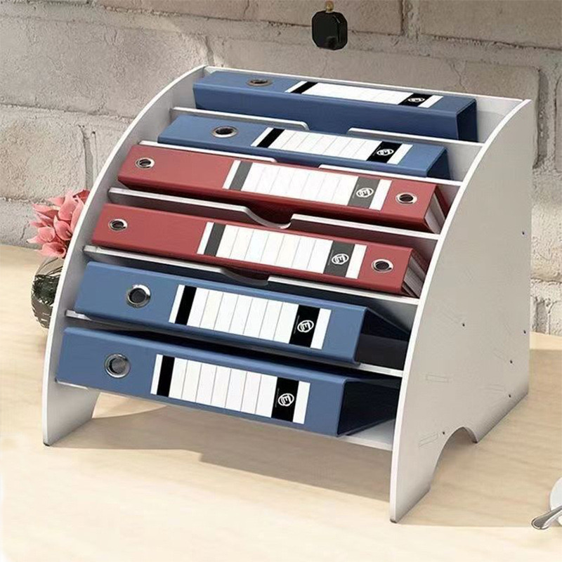 Office Fan Shaped Multi Layer Desktop File Rack Organizer