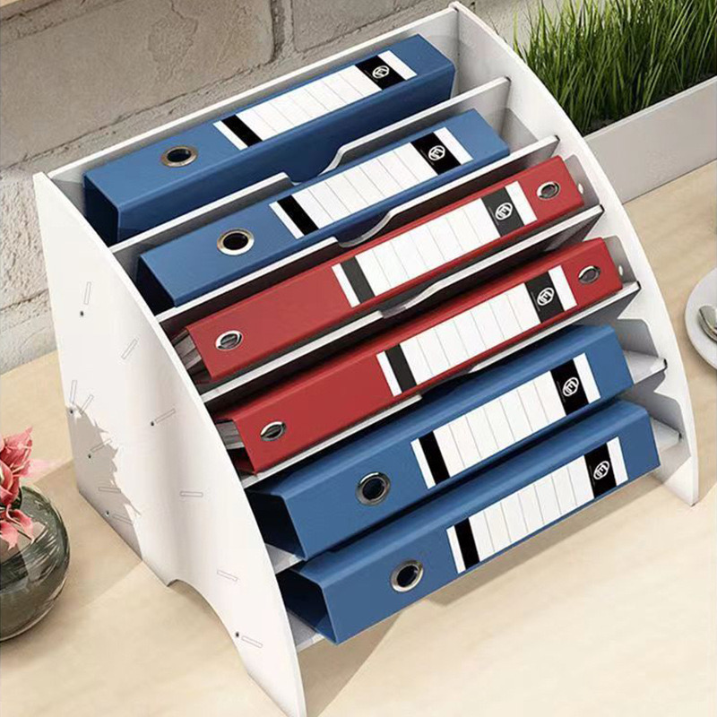 Office Fan Shaped Multi Layer Desktop File Rack Organizer