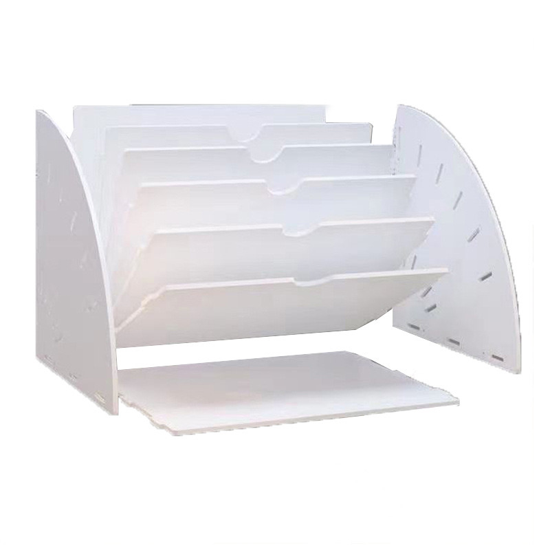 Office Fan Shaped Multi Layer Desktop File Rack Organizer