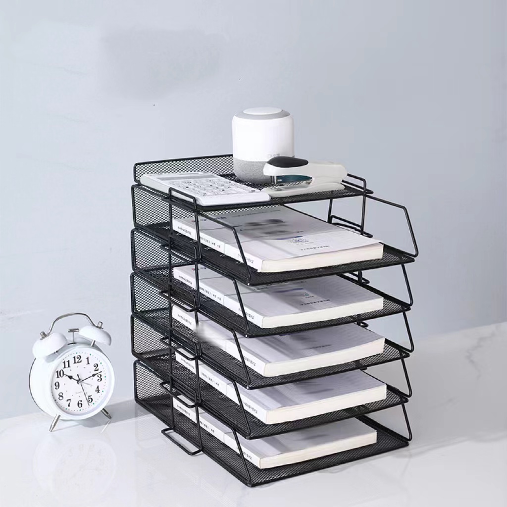 Creative Desktop Office Supplies File Holder Data Rack Multi Level Storage Bookshelf