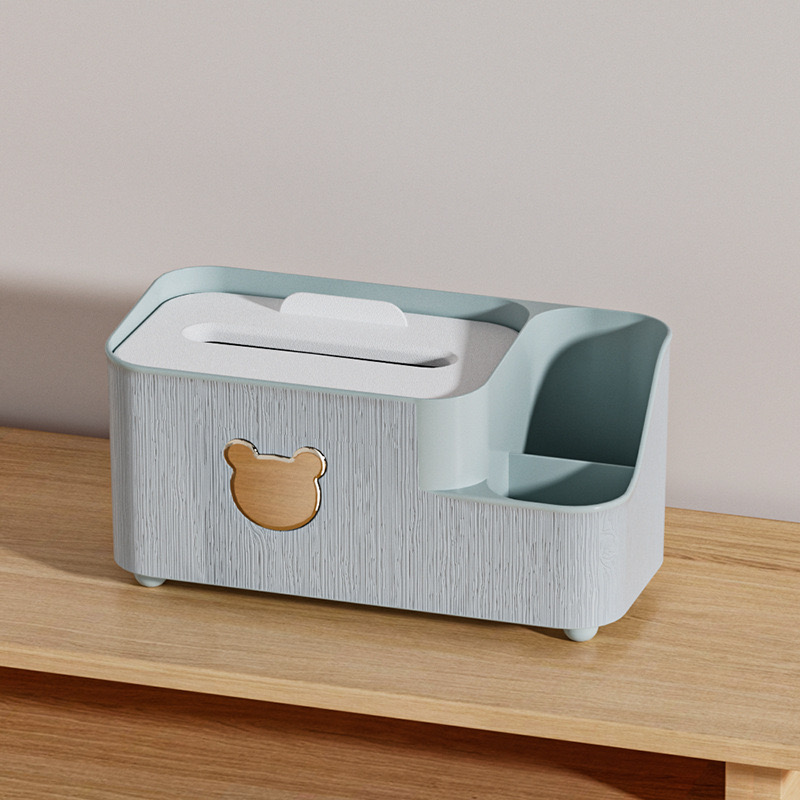 Office Desk Multi Functional Tissue Box Storage Organizer