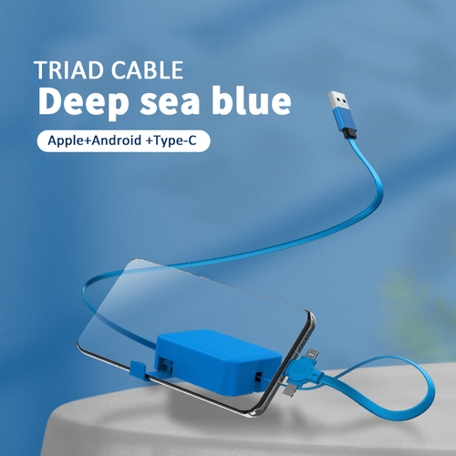  Colorful 3 in 1 adjustable  Phone Holder charger cable Fast Charging Data Cable For iPhone Micro Type C Extensio