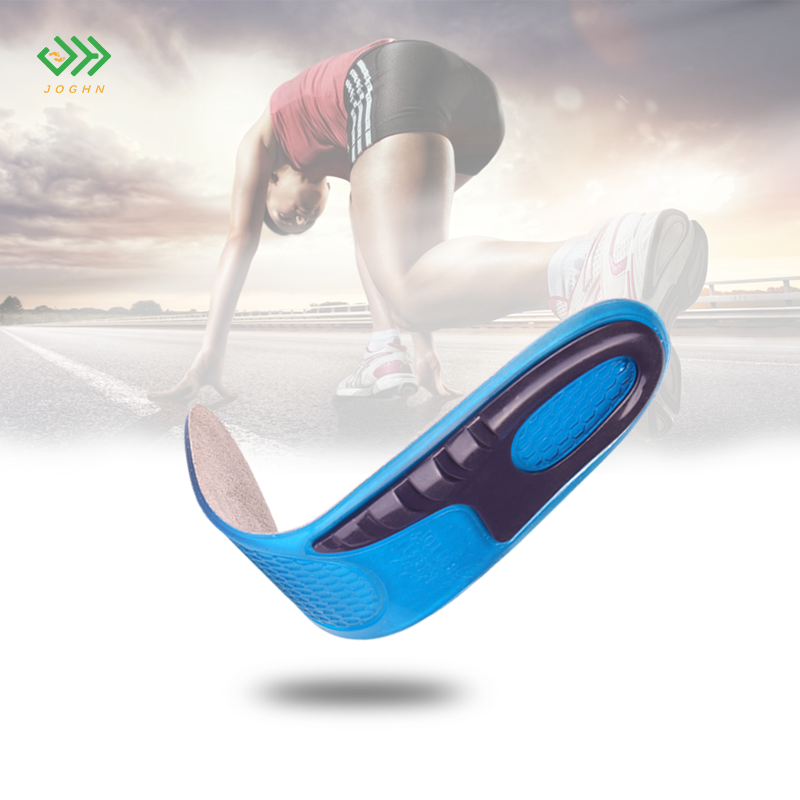 JOGHN Men Soft Silicone Memory foot gel Shoe Insoles For Plantar Fasciitis Flat Foot Cushion Sport Insole