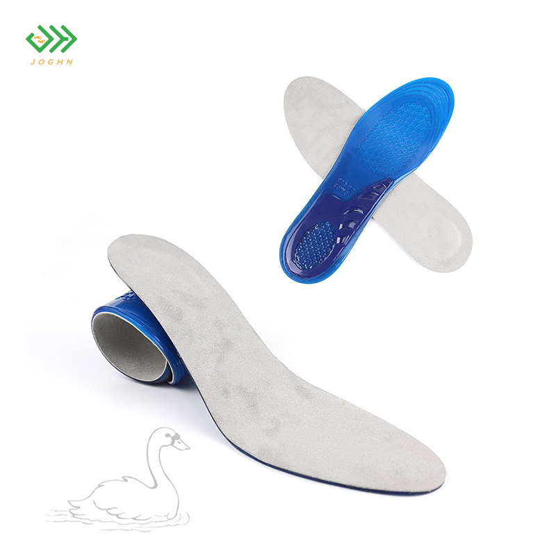 JOGHN Men Soft Silicone Memory foot gel Shoe Insoles For Plantar Fasciitis Flat Foot Cushion Sport Insole