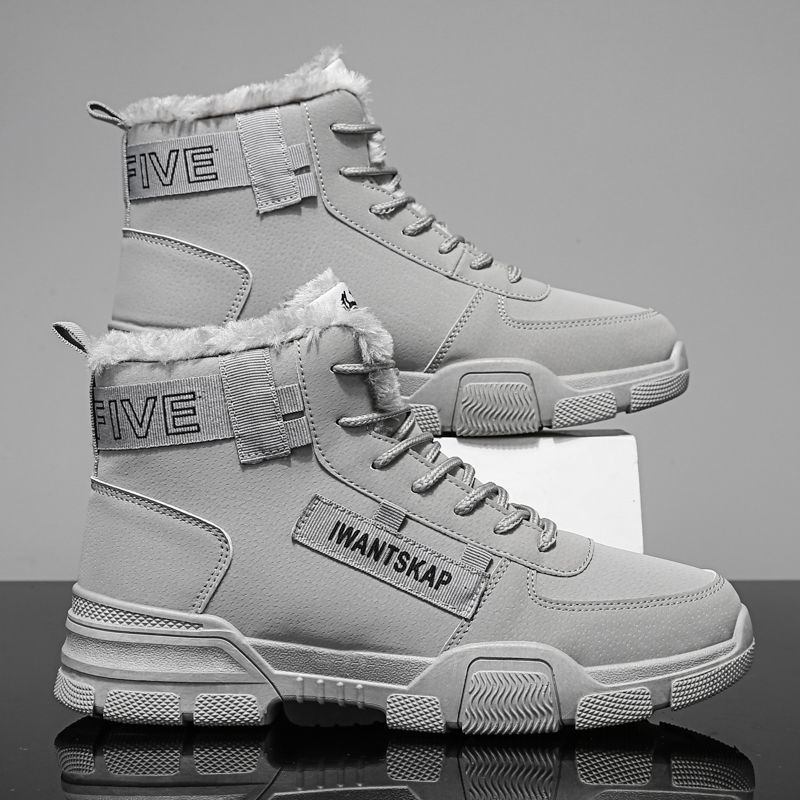 Winter Snow Boots Men Ankle Warm Fur Shoes Plus Size Hiking Boots for Men