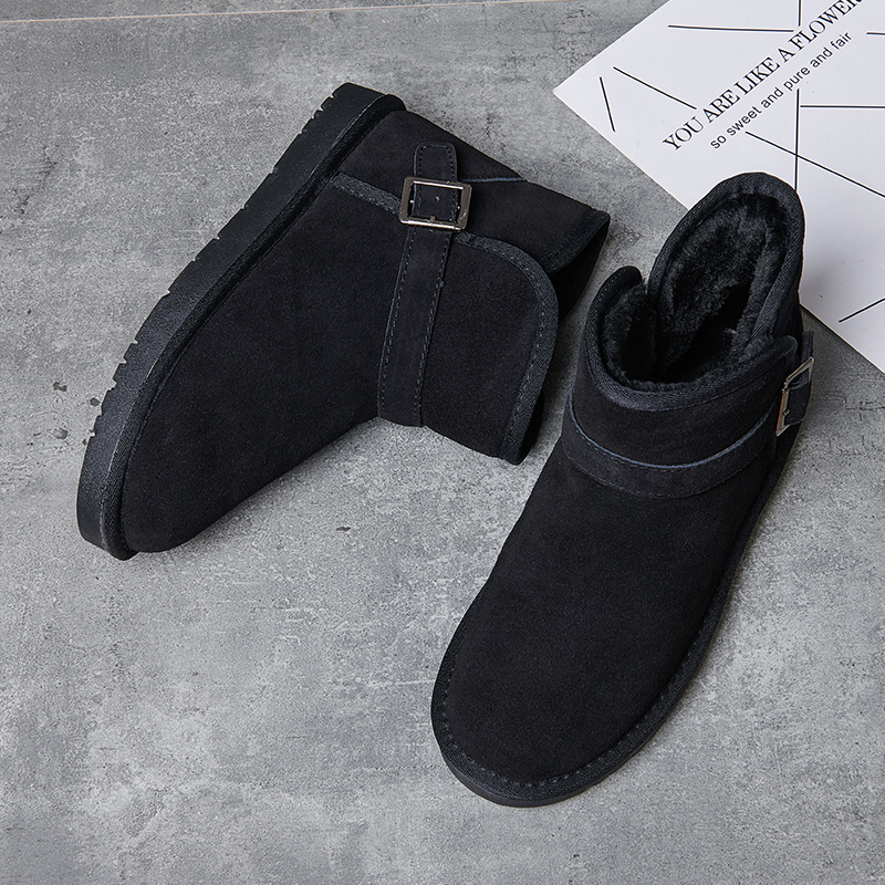 Winter Warm Snow Boots for Men Chunky Plush Cotton Boots Waterproof Casual Thick Men's Sports Shoes