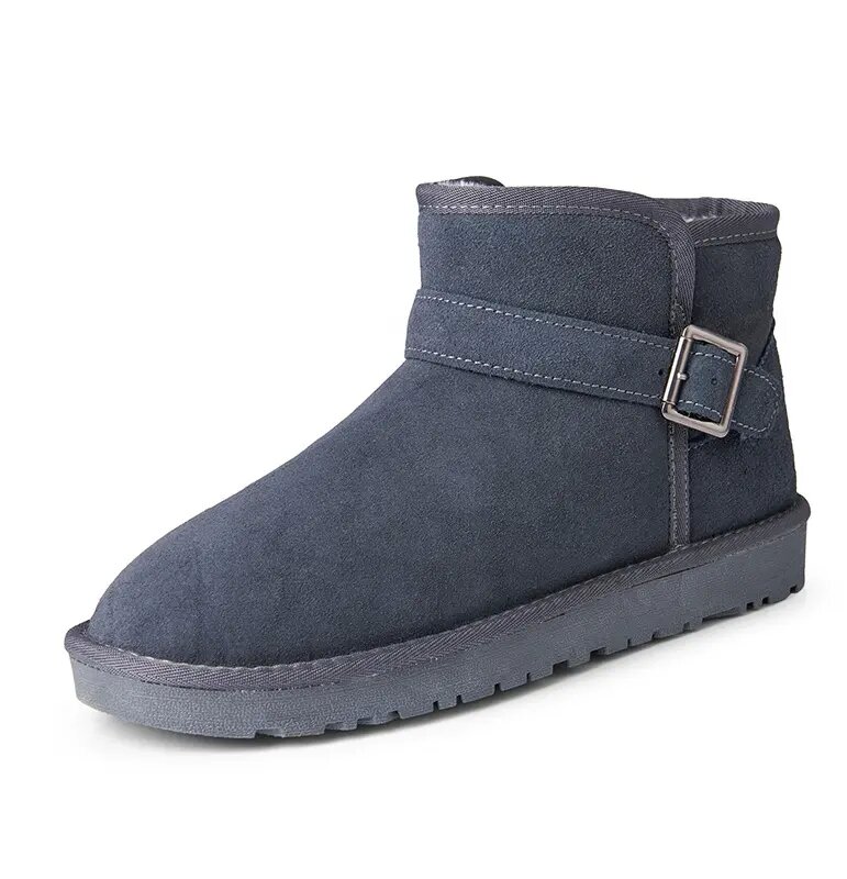 Winter Warm Plus Goose Down Snow Boots Simple Thick Cotton Boots Comfortable Outdoor Action Snow Men's Cotton Shoes