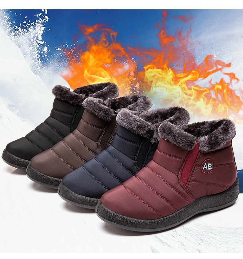 Women Boots Fashion Waterproof Snow Boots for Winter Shoes Women Casual Lightweight Ankle Boot Warm Winter Boots