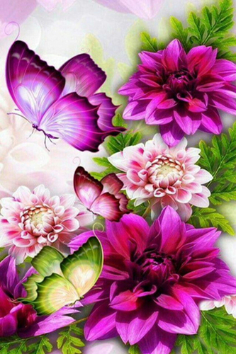 HUACAN Flowers Vase Cross Stitch Kit Embroidery Cotton Thread Peony Mosaic Painting Dropshipping DIY Needlework 14CT Dec