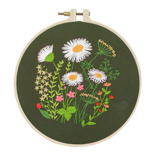 Dandelion Embroidery DIY Handmade Craft Kit for Beginner Printed Needlework Sewing Art Wall Embroidery Painting Home Dec