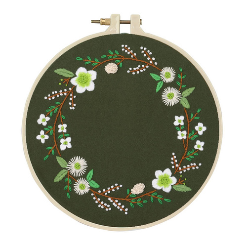 Dandelion Embroidery DIY Handmade Craft Kit for Beginner Printed Needlework Sewing Art Wall Embroidery Painting Home Dec