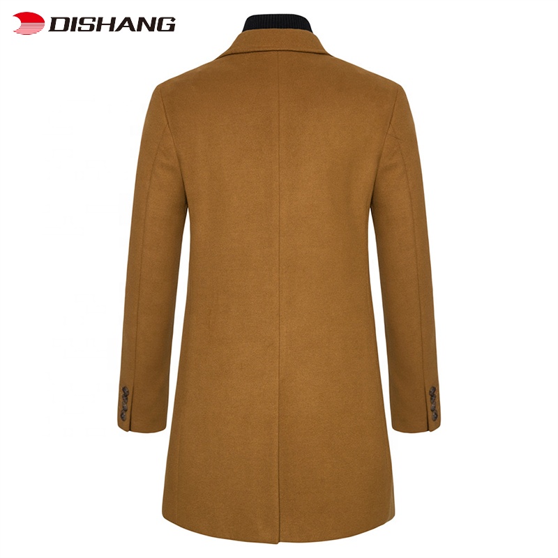 2022 Winter Men Casual Slim Fit Woolen Coat High Quality Mens Trench Coats