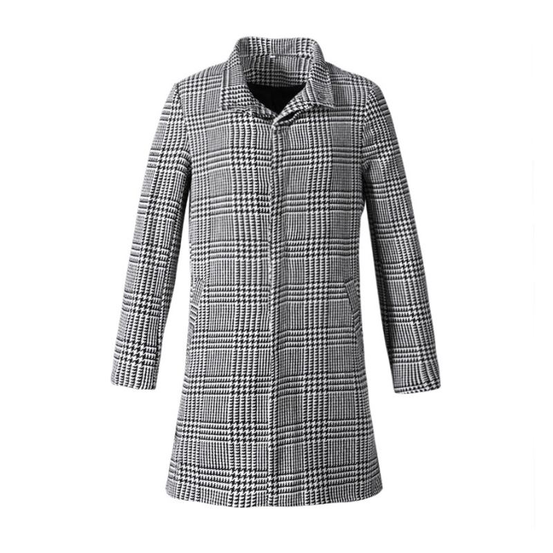 Trench Coat Men Spring Autumn Fashion Casual Long Coat Men Slim Fit Breathable Sustainable Overcoat Wool Coat Men