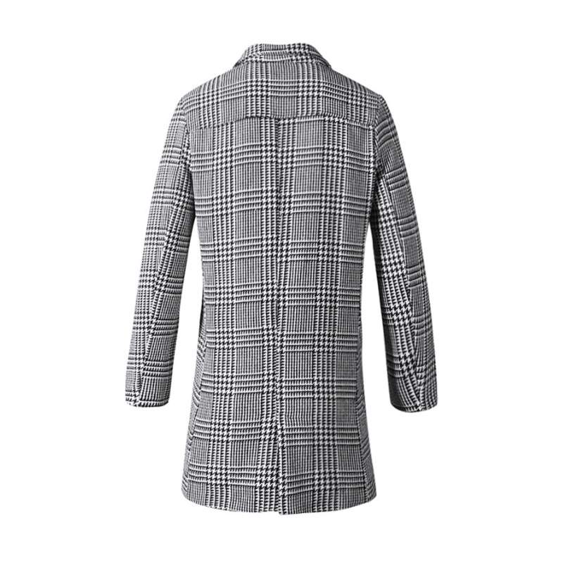 Trench Coat Men Spring Autumn Fashion Casual Long Coat Men Slim Fit Breathable Sustainable Overcoat Wool Coat Men