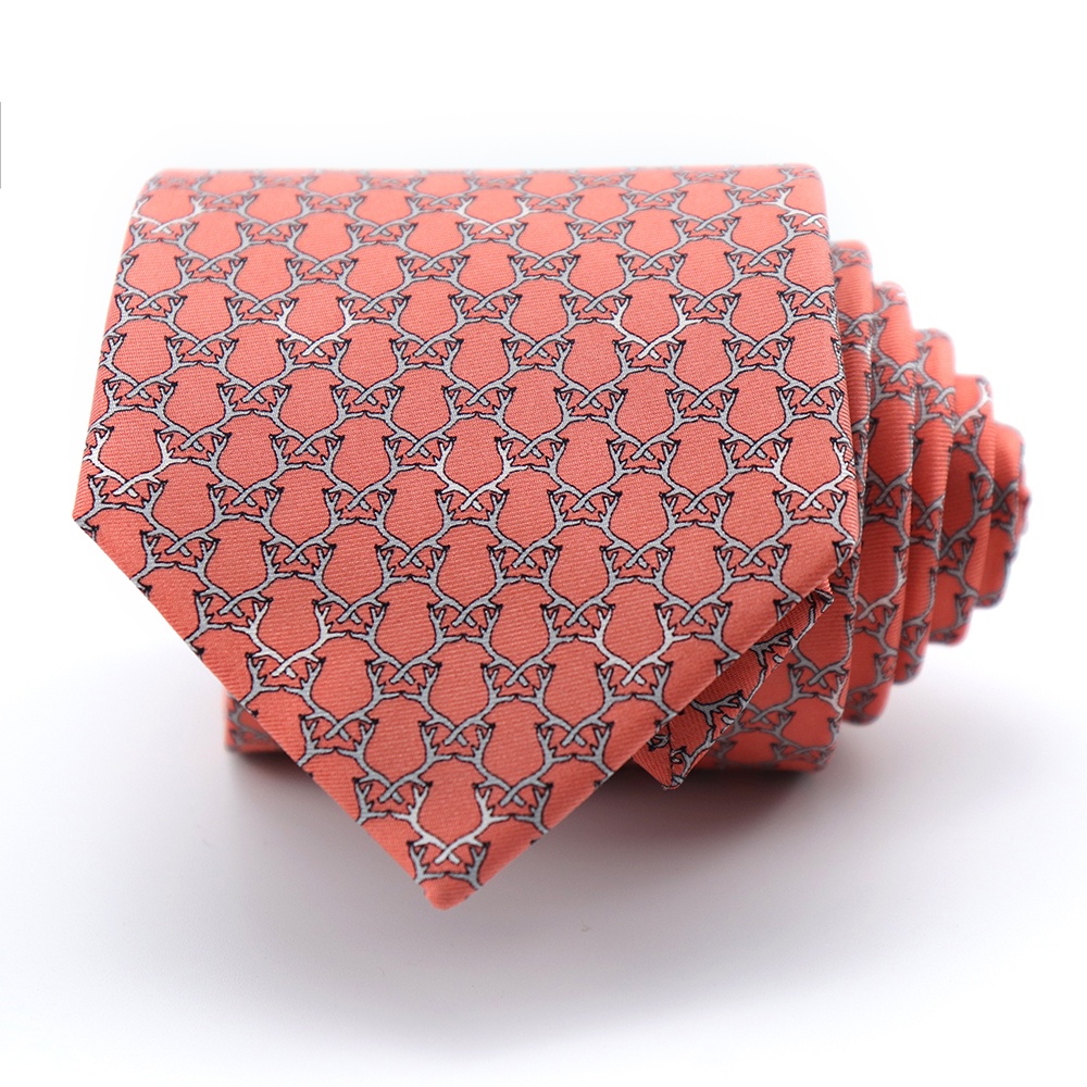 Xinli Self Tipping Digital Printing Tie 100% Silk Handmade Animal Design Necktie  Pattern Printed Fashion Ties for