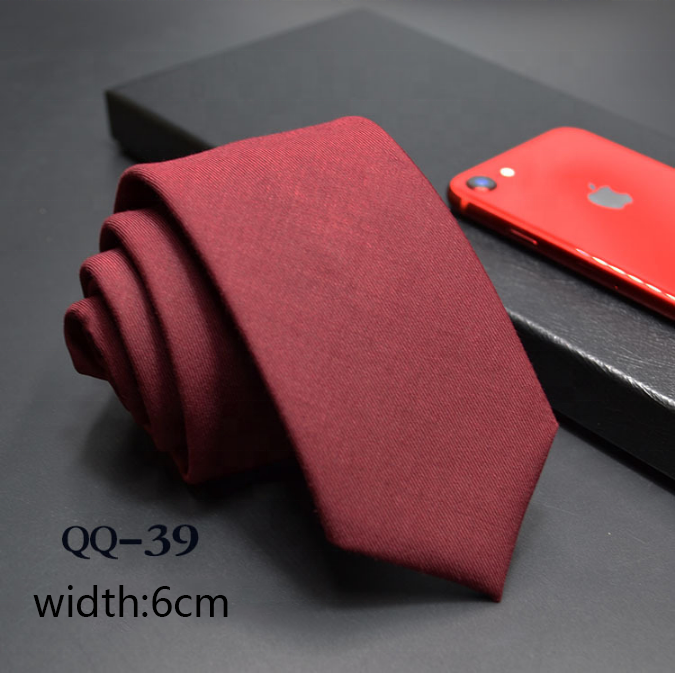 China Tie  Luxury Cravate Linen Wool Blended Necktie Men Slim 6cm Tie