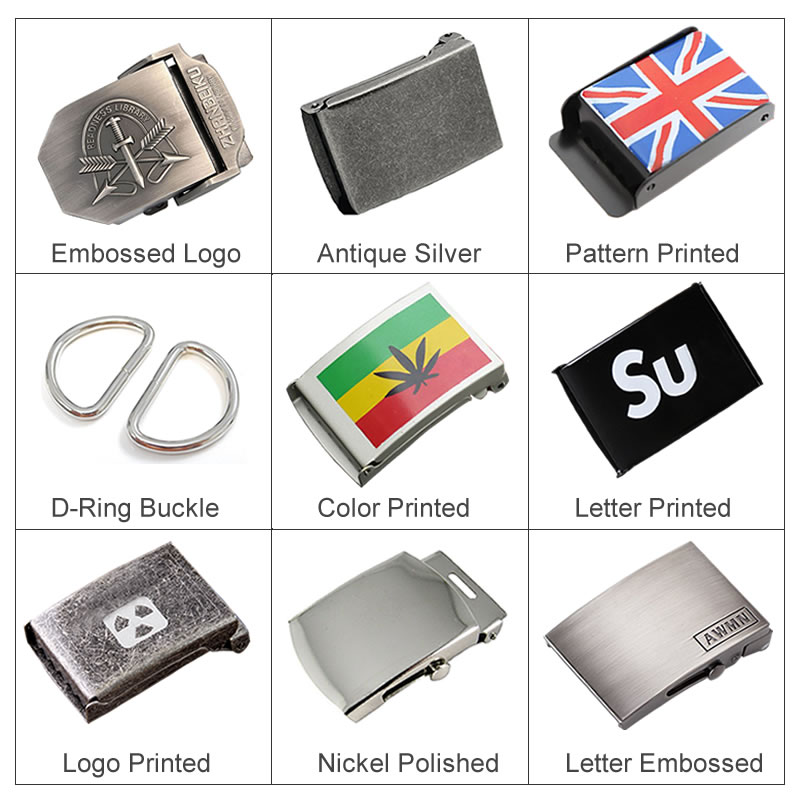  Fashion Designer Print  Pattern Mens Printed Canvas Web Belt with Hallow Buckle