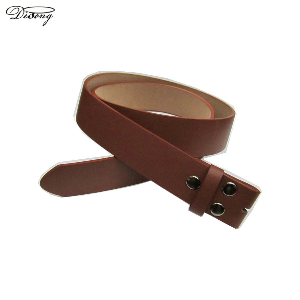 New design fashion men Snap on Brown  women belt pu leather Straps