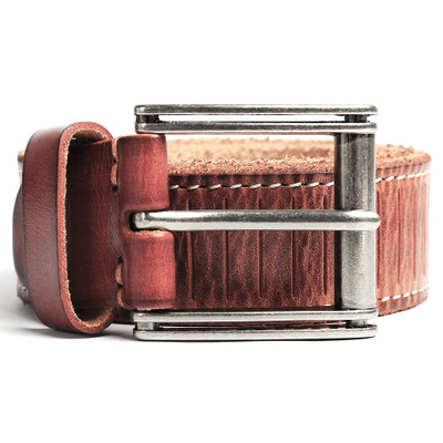 Classic style Luxury Brand Men's Slide Buckle Belt Durable Genuine Cow Leather Belt for Men