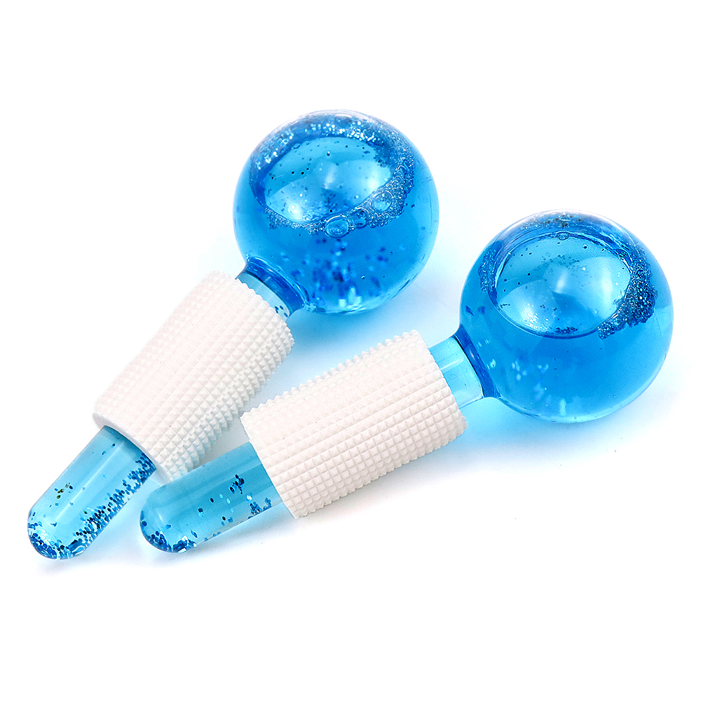 Beauty Equipment  Eye Face Massage Facial Cooling Blue Pink Glitter Ice Globes