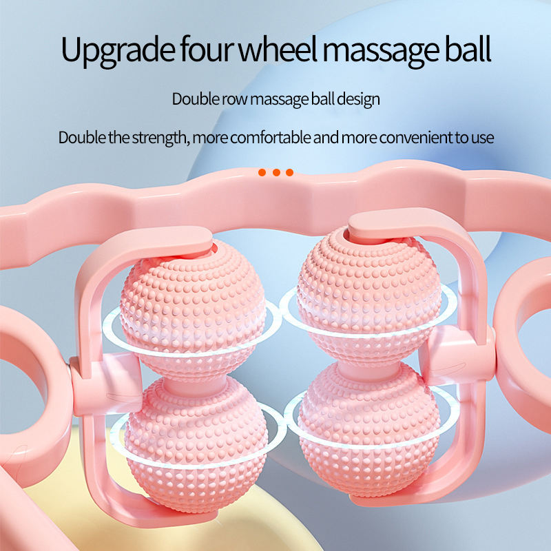 Multi functional Detachable Cleaning And 4- roller wheel Muscle neck shoulder massager