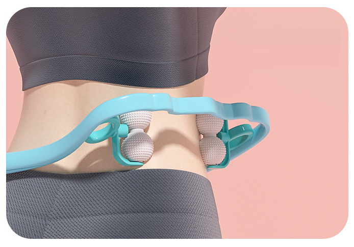 Multi functional Detachable Cleaning And 4- roller wheel Muscle neck shoulder massager