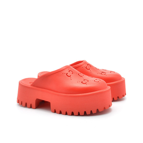 Size 35-42 Designer Shoes Sandals Women's Slides Thick Soled Large Size Beach Lady's Half Slippers