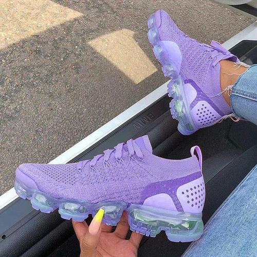 BUSY GIRL AL5160 2023 new arrivals breathable lace up sneakers women's fashion sneakers purple for women sports shoes