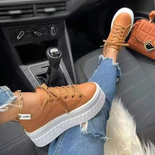 Fashion Ladies Lace-up Women's Casual Sneakers Autumn Winter Trainers Leisure Female Shoes Platform Women Running Shoes