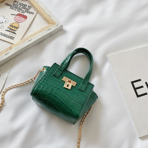 High Quality  Fashion Mini Kids  Shoulder Bag   Leather Handbag Girl Chain Messenger Bags