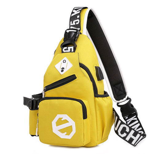 Latest hot selling Oxford cloth bag fashion trend messenger bag student yellow messenger bag