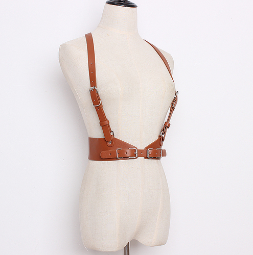 Sexy Women Leather Suspender Harness Belt Adjustable Chest Waist Body Bondage Straps Fashion Gothic Punk Lingerie Garter