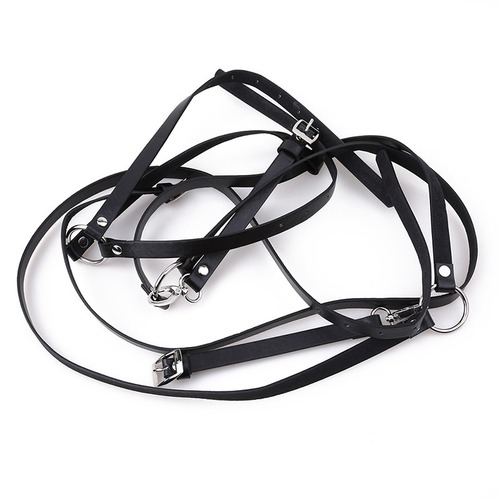 Casual Leather Waist Decoration Binding Belt Personality Suspender Strap and Belt Integrated Suspender Shirt Girdle